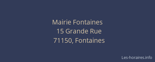 Mairie Fontaines