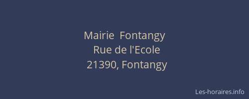 Mairie  Fontangy