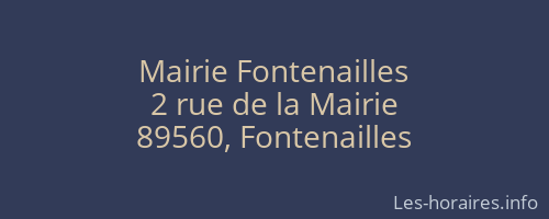 Mairie Fontenailles