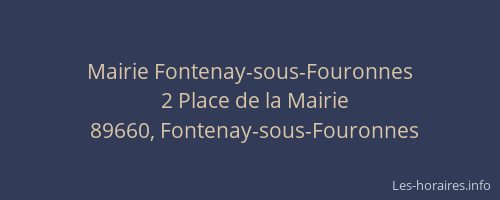 Mairie Fontenay-sous-Fouronnes