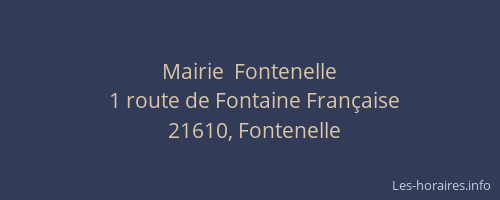 Mairie  Fontenelle