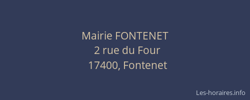 Mairie FONTENET