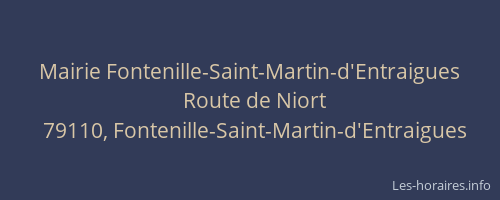 Mairie Fontenille-Saint-Martin-d'Entraigues