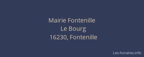 Mairie Fontenille