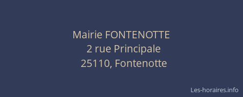 Mairie FONTENOTTE