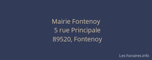 Mairie Fontenoy
