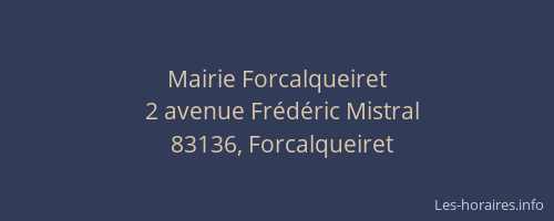 Mairie Forcalqueiret