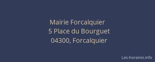 Mairie Forcalquier
