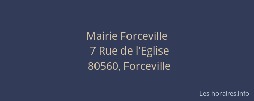 Mairie Forceville