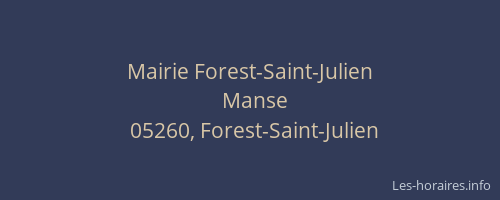 Mairie Forest-Saint-Julien