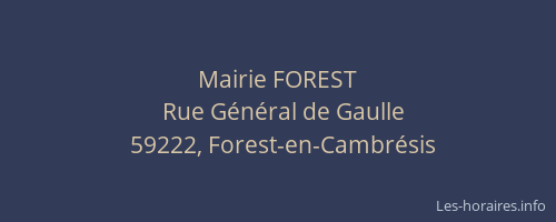 Mairie FOREST