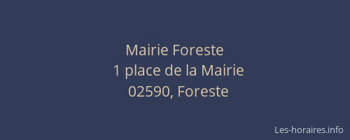 Mairie Foreste