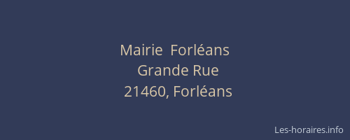 Mairie  Forl&eacute;ans