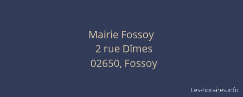 Mairie Fossoy