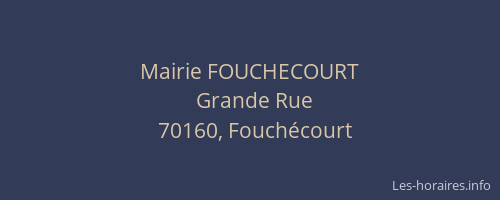 Mairie FOUCHECOURT