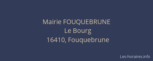 Mairie FOUQUEBRUNE
