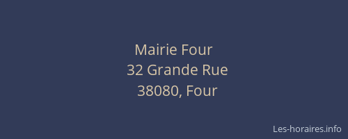 Mairie Four