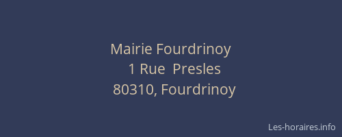 Mairie Fourdrinoy