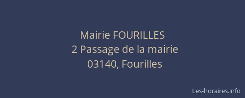Mairie FOURILLES