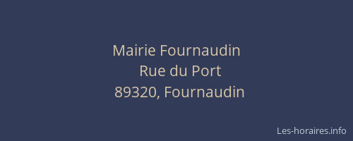 Mairie Fournaudin