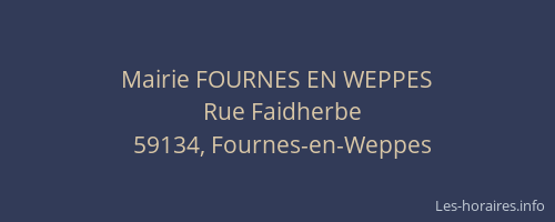 Mairie FOURNES EN WEPPES