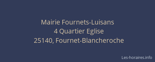 Mairie Fournets-Luisans