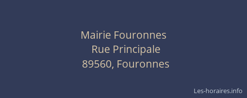 Mairie Fouronnes