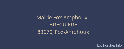 Mairie Fox-Amphoux