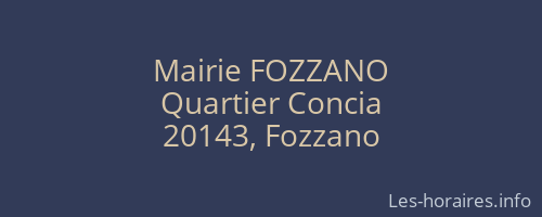 Mairie FOZZANO