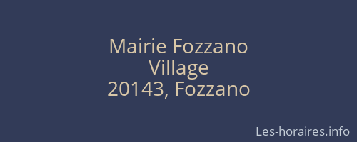 Mairie Fozzano