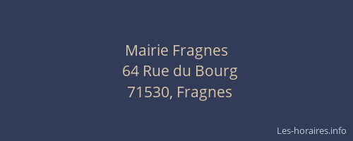 Mairie Fragnes