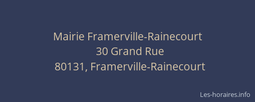 Mairie Framerville-Rainecourt