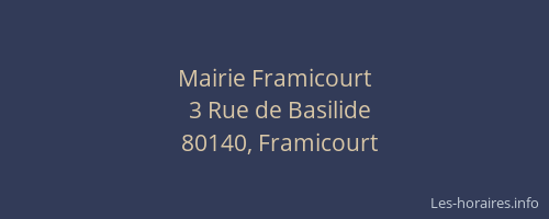Mairie Framicourt