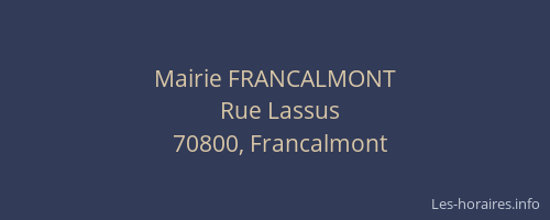 Mairie FRANCALMONT