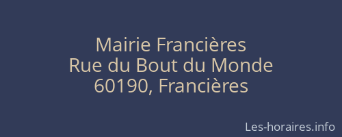Mairie Francières
