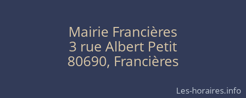 Mairie Francières