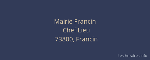 Mairie Francin