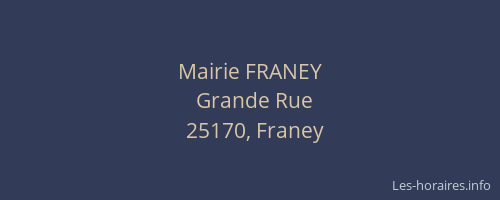 Mairie FRANEY