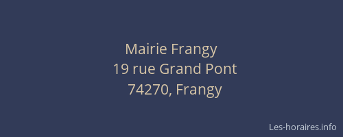 Mairie Frangy