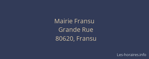 Mairie Fransu