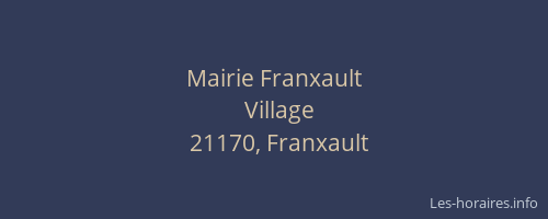 Mairie Franxault
