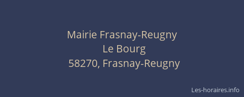 Mairie Frasnay-Reugny