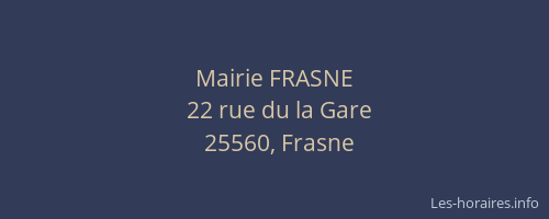 Mairie FRASNE