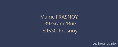 Mairie FRASNOY