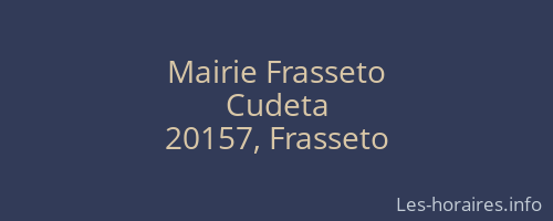 Mairie Frasseto