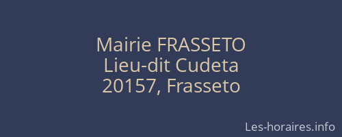 Mairie FRASSETO