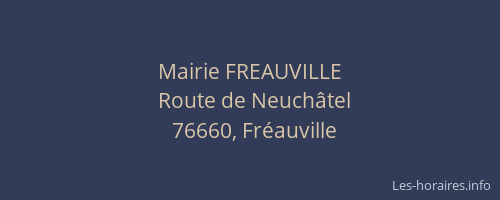 Mairie FREAUVILLE