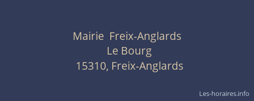 Mairie  Freix-Anglards