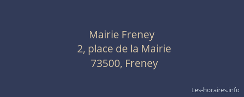 Mairie Freney