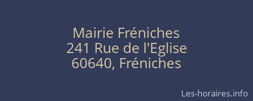 Mairie Fréniches